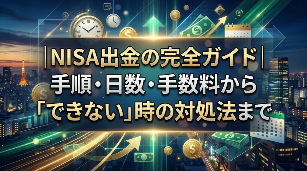 NISA出金の完全ガイド｜手順・日数・手数料から「できない」時の対処法まで
