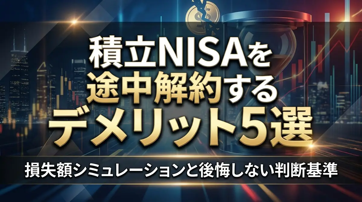 積立NISAを途中解約するデメリット5選|損失額シミュレーションと後悔しない判断基準