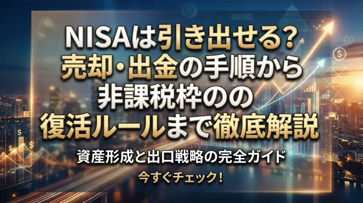 NISAは引き出せる?売却・出金の手順から非課税枠の復活ルールまで徹底解説