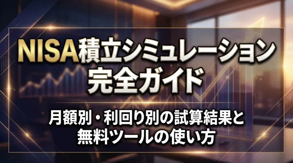 NISA積立シミュレーション完全ガイド｜月額別・利回り別の試算結果と無料ツールの使い方