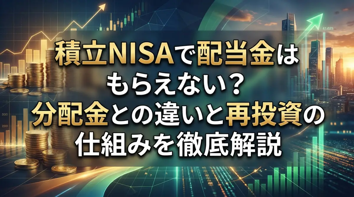 積立NISAで配当金はもらえない？分配金との違いと再投資の仕組みを徹底解説