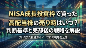 NISA成長投資枠で買った高配当株の売り時はいつ？判断基準と売却後の戦略を解説