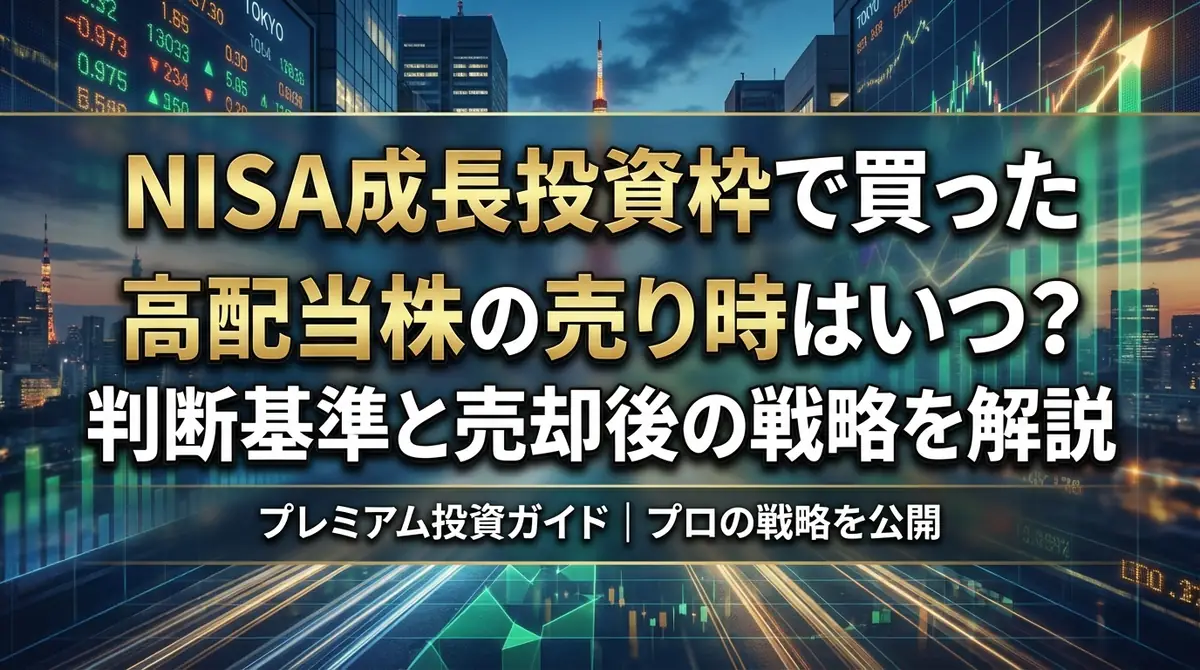 NISA成長投資枠で買った高配当株の売り時はいつ？判断基準と売却後の戦略を解説
