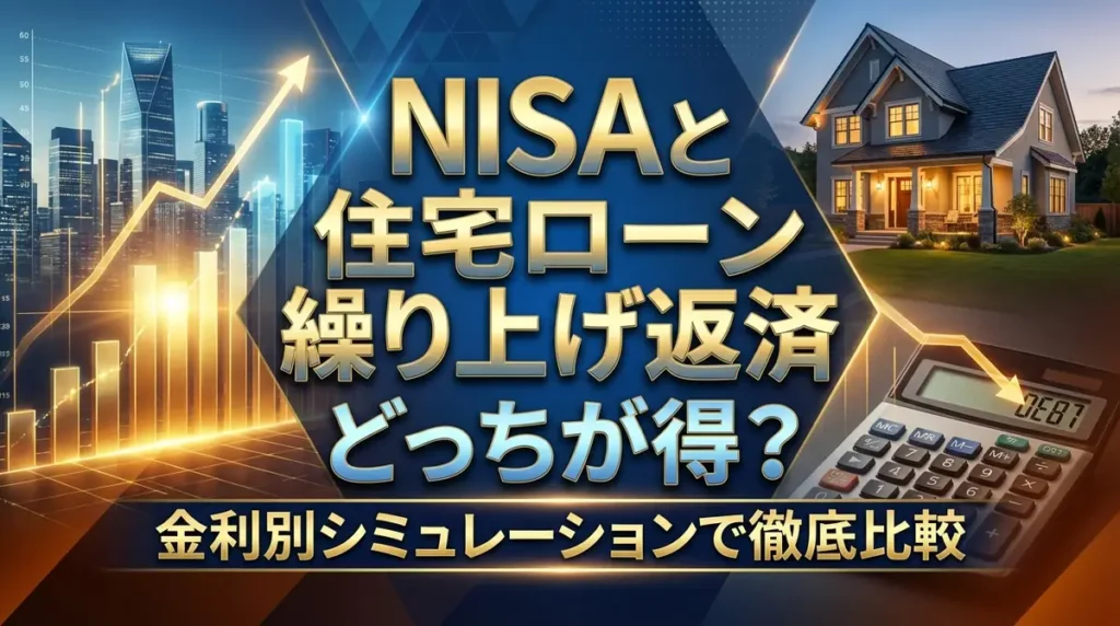 NISAと住宅ローン繰り上げ返済どっちが得？金利別シミュレーションで徹底比較
